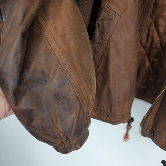 Vintage Winlit Leather and Wool Blend Western Aztec Bomber Jacket Coat Medium - Picture 11 of 16